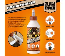 COLA BLANCA PARA MADERA GORILLA ( D3 ) 532 ml.